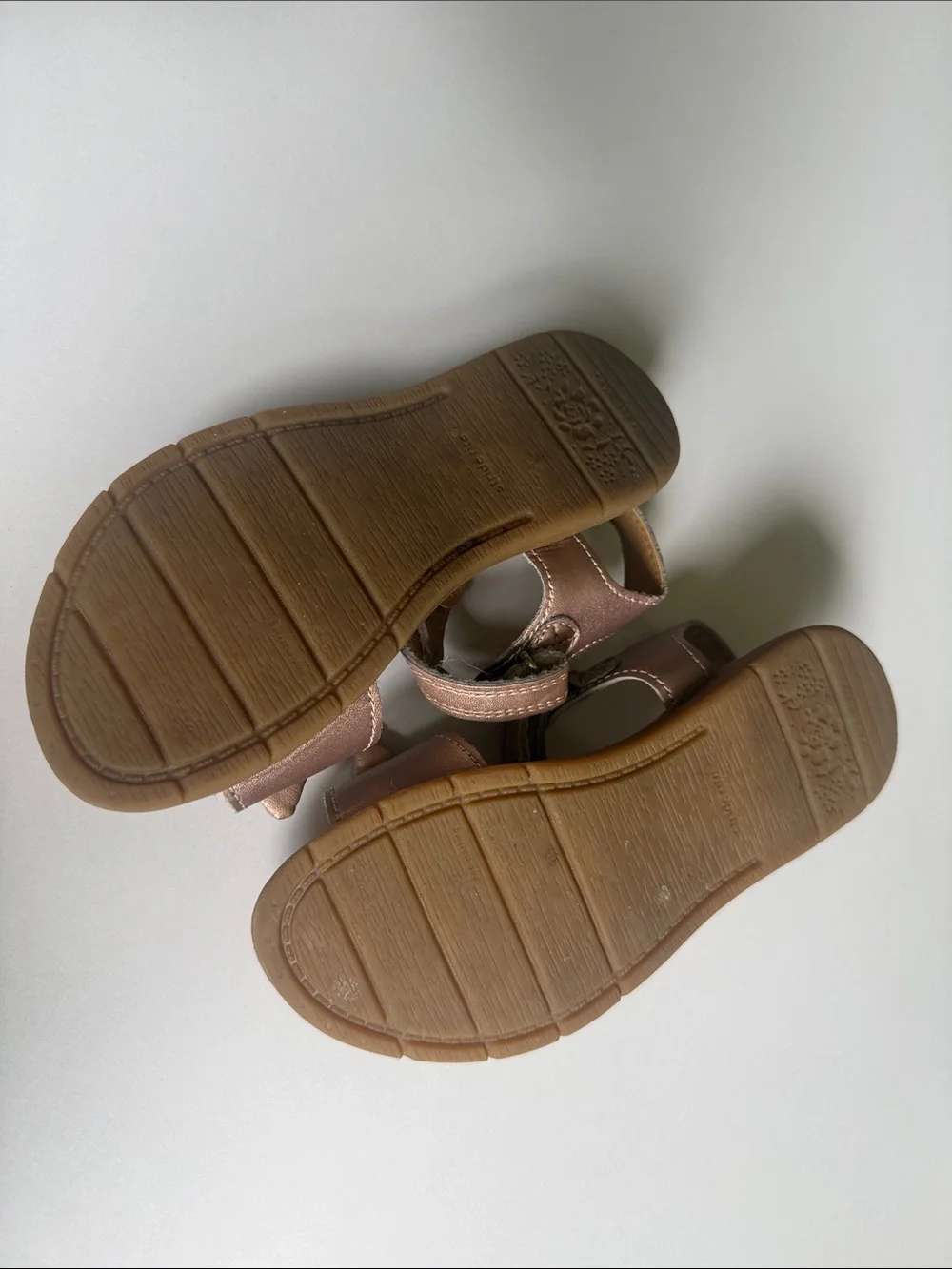 Stride Rite Rose Gold Bow-Accent Girls' Sandals